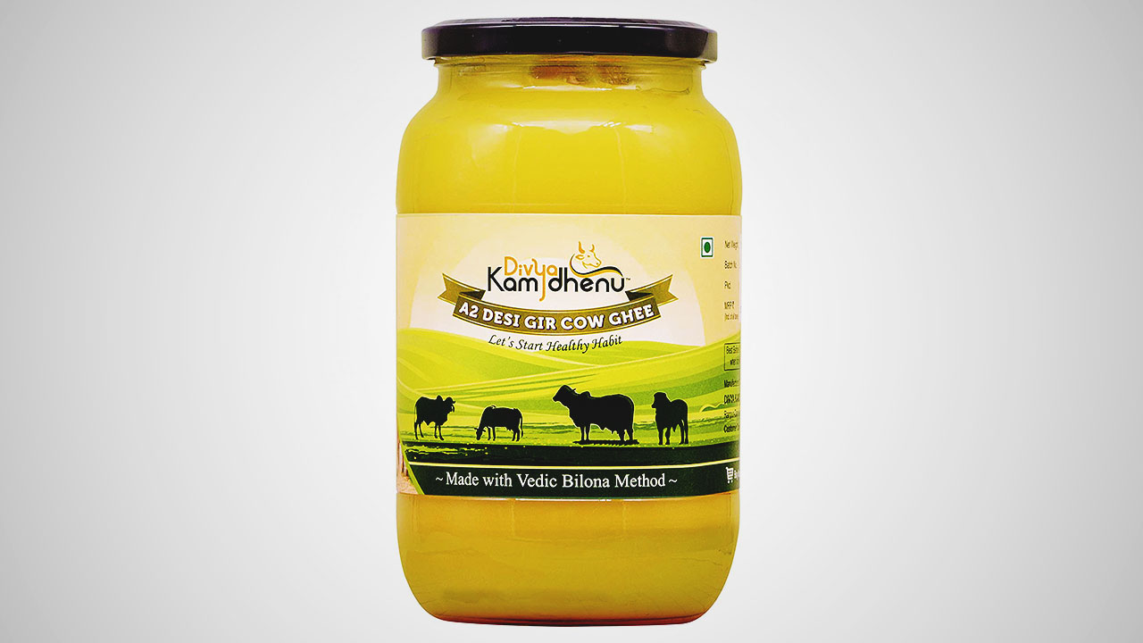 Divya Kamdhenu Gir Cow Organic A2 Ghee is highly regarded as one of the finest ghee products in India.