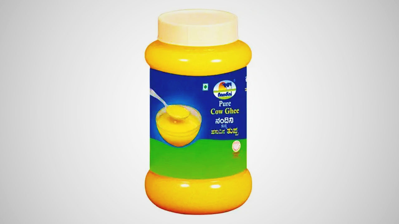 Nandini Pure Cow Ghee is a well-known and trusted ghee brand in India, cherished for its purity and rich flavor.