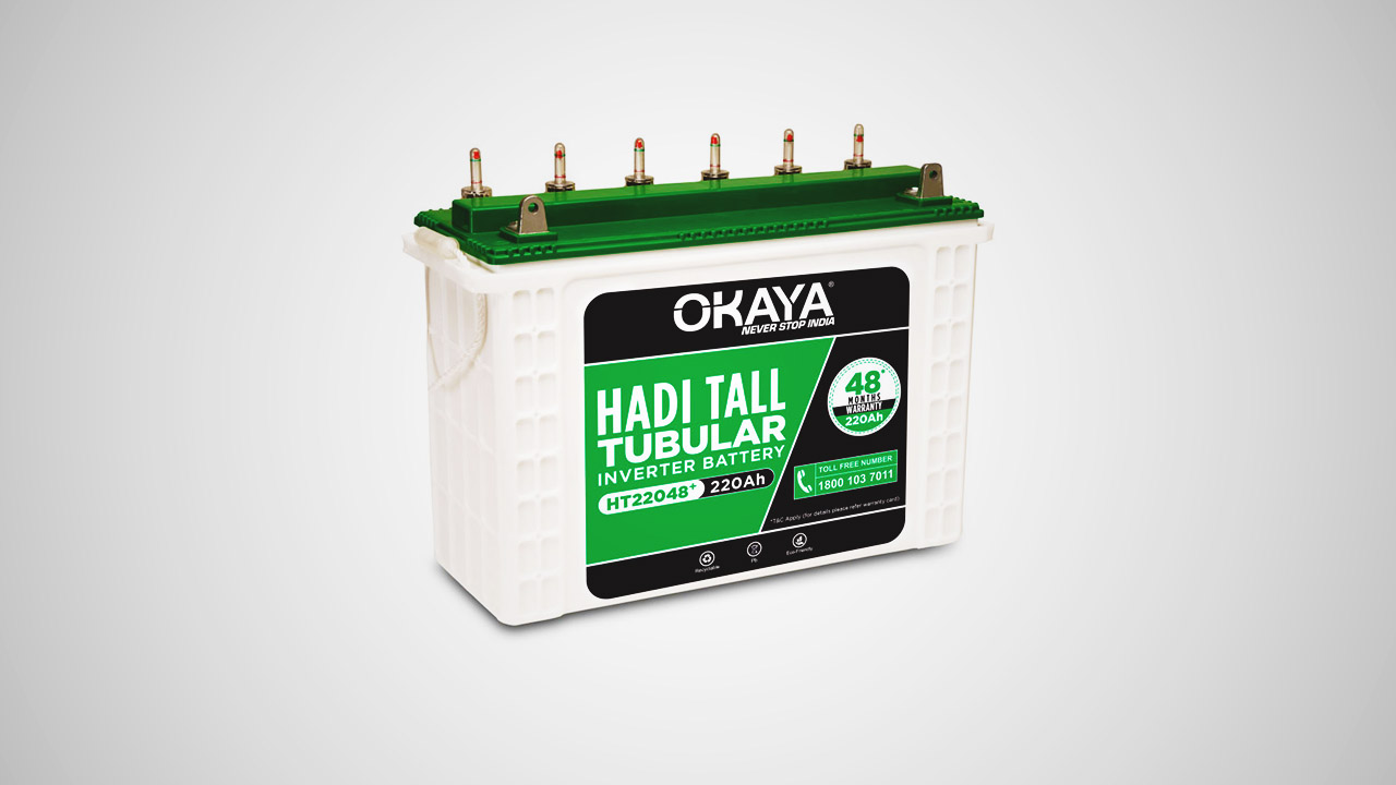 Okaya is a renowned inverter battery brand in India.