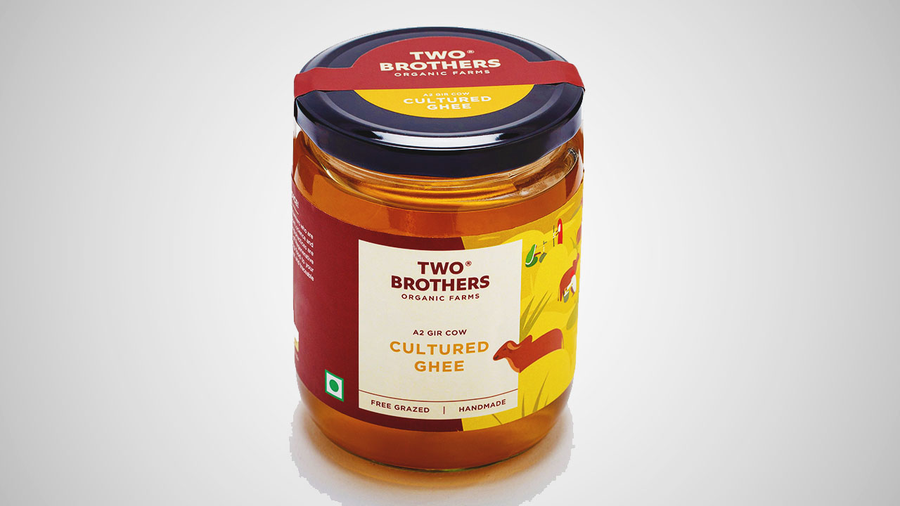 Two Brothers Organic Farm A2 Desi Cow Ghee is highly regarded as an exceptional ghee option in India, valued for its organic and authentic qualities.