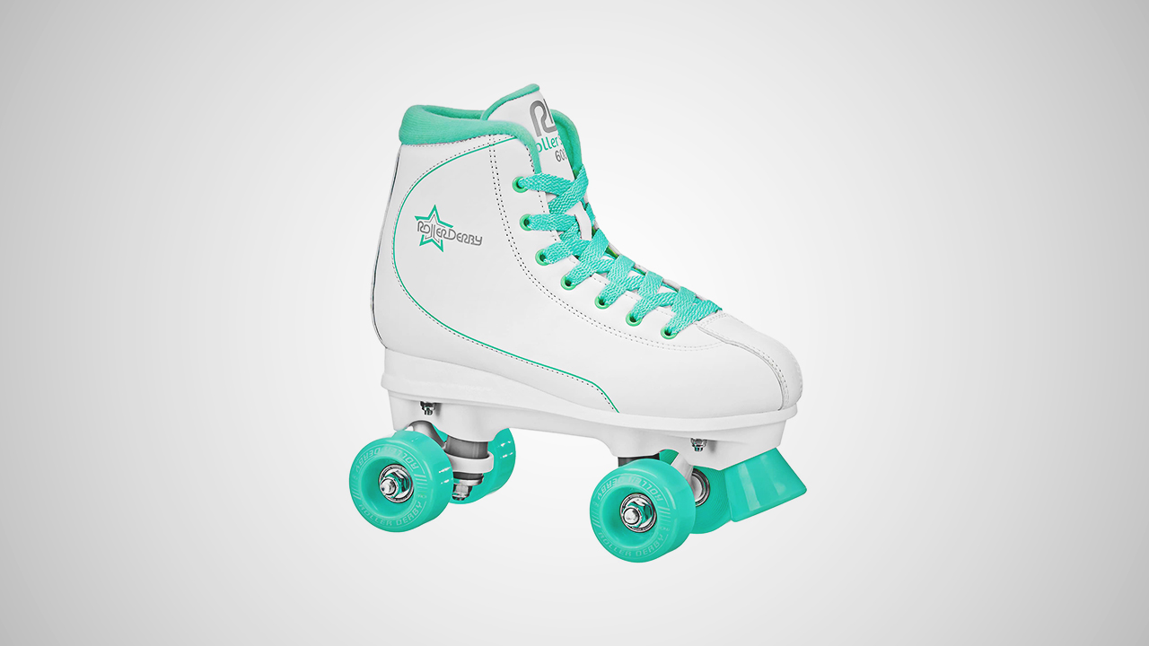 A standout pair of roller skates for recreational use. 