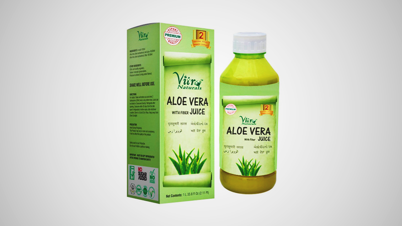 This aloe vera juice is highly recommended for its numerous health benefits and natural goodness.