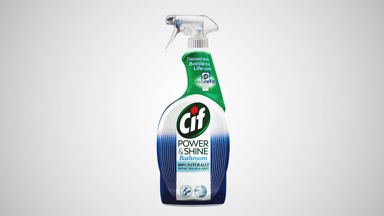 A highly regarded liquid cleaner for bathrooms. 
