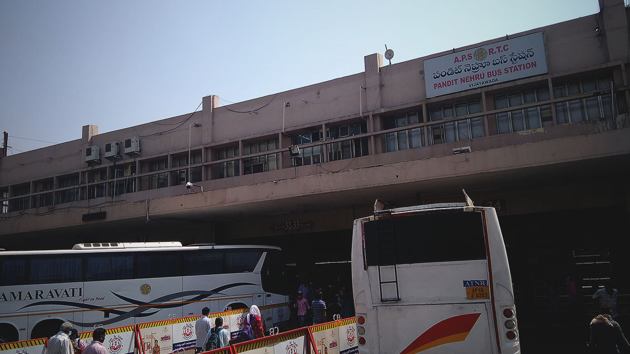 An expansive bus stand that ranks among the biggest. 